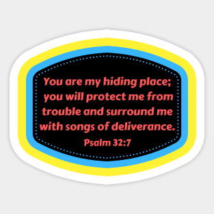 Bible Verse Psalms 32:7 Sticker